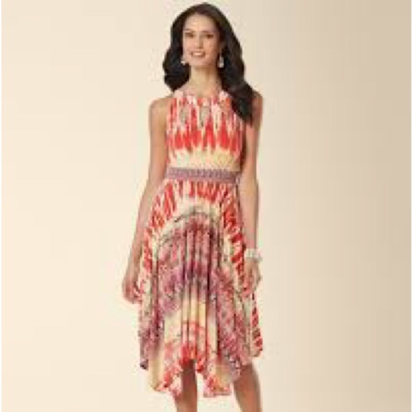 Soma KeyHole Midi Dress Rio Medley Sleeveless NWT Size Medium - Picture 1 of 12